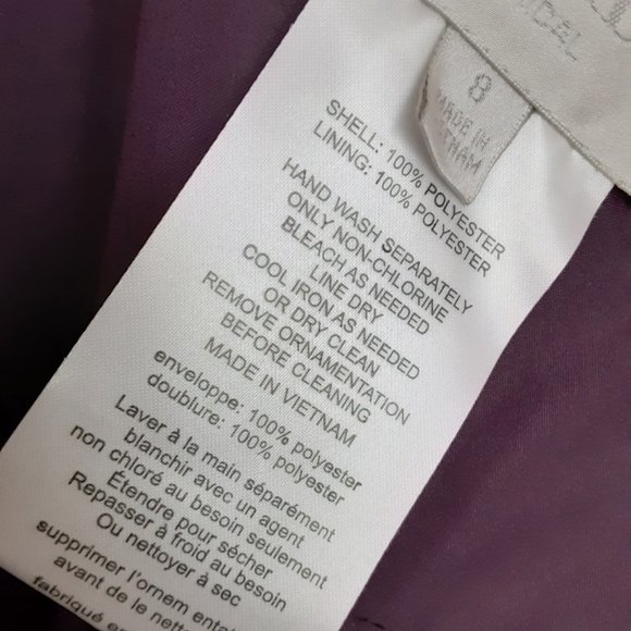 David's Bridal One Shoulder Plum Bridesmaid Dress - Picture 11 of 12